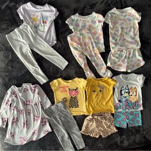 Toddler Girls Outfit Bundle Lot of 7 Outfits Pants & Shirts size 3T